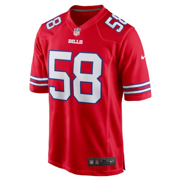 Buffalo Bills Nike Secondary Alternate Game Jersey - Red - Matt Milano - Mens - Image 2