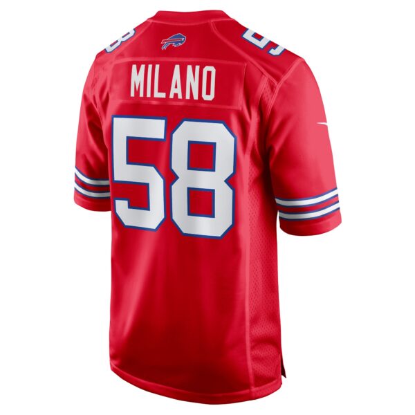 Buffalo Bills Nike Secondary Alternate Game Jersey - Red - Matt Milano - Mens - Image 3