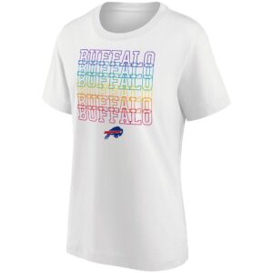 Buffalo Bills Pride Graphic T-Shirt - White - Womens