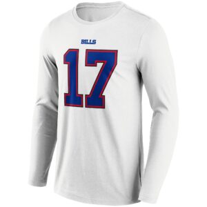 Buffalo Bills Road Name & Number Long Sleeve T-Shirt - Josh Allen - Mens
