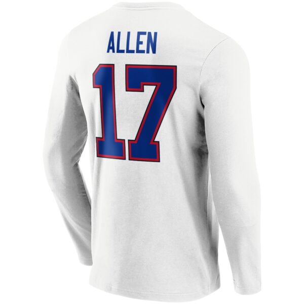 Buffalo Bills Road Name & Number Long Sleeve T-Shirt - Josh Allen - Mens - Image 2