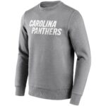 Carolina Panthers Neutral Colour Wordmark Crew Sweatshirt - Mens - Big & Tall