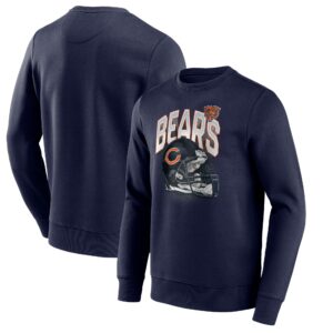 Chicago Bears End Around Helmet Graphic Crew Sweatshirt - Mens