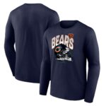 Chicago Bears End Around Helmet Graphic Long Sleeve T-Shirt - Mens