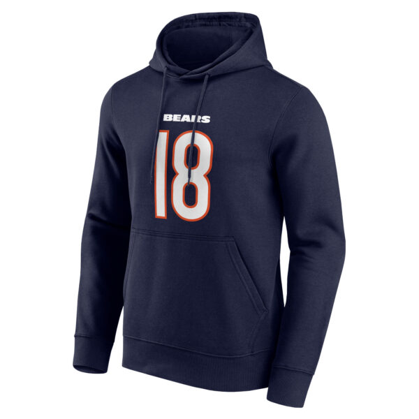 Chicago Bears Name & Number Graphic Hoodie - Caleb Williams 18 - Mens - Image 2