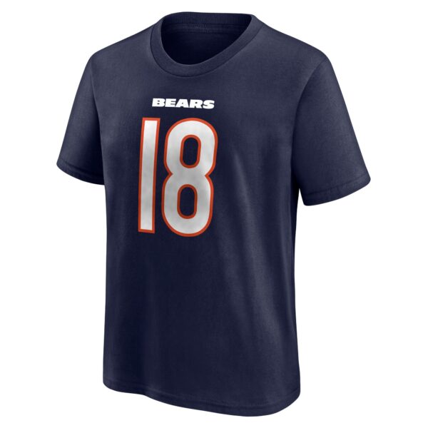 Chicago Bears Name & Number Graphic T-Shirt - Caleb Williams 18 - Youth - Image 2
