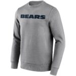 Chicago Bears Neutral Colour Wordmark Crew Sweatshirt - Mens - Big & Tall
