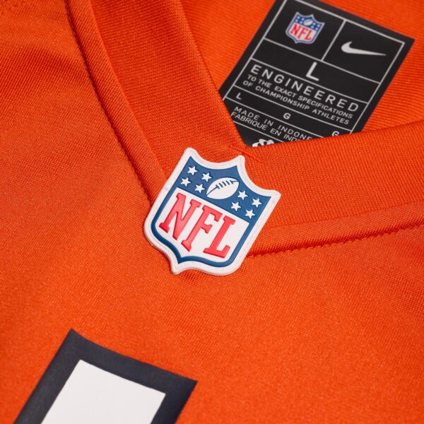 Chicago Bears Nike Game Alternate Jersey - Orange - Custom - Mens - Image 2