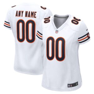 Chicago Bears Nike Road Game Jersey - White - Custom - Womens