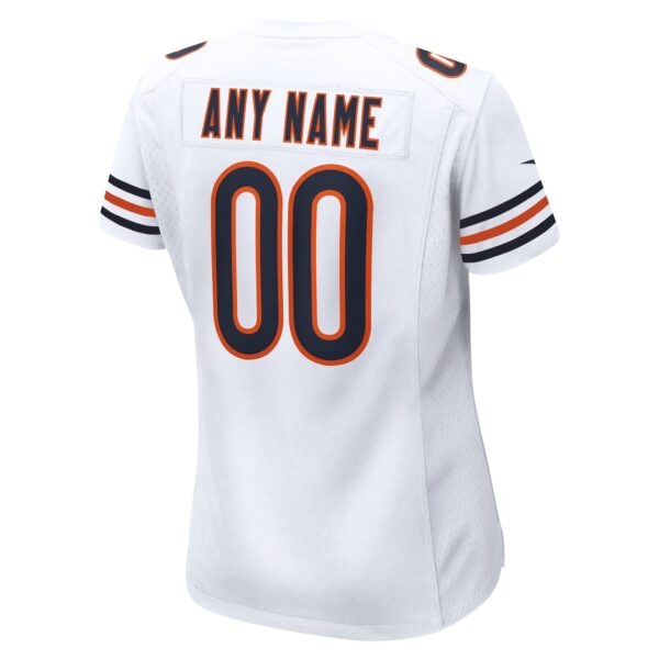 Chicago Bears Nike Road Game Jersey - White - Custom - Womens - Image 3
