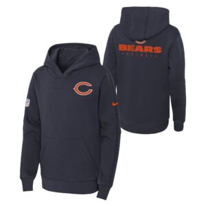 Chicago Bears Nike Sideline Hoodie -Navy - Youth