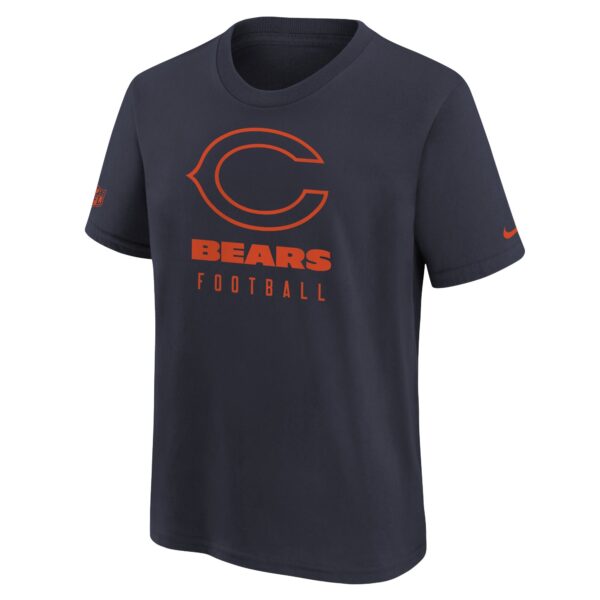 Chicago Bears Nike Team Issue Sideline T Shirt - Navy -  Youth - Image 2