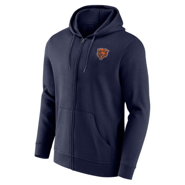 Chicago Bears Primary Logo Full Zip Hoodie - Mens - Image 2