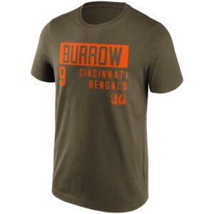 Cincinnati Bengals Fashion Name & Number T-Shirt - Joe Burrow - Mens
