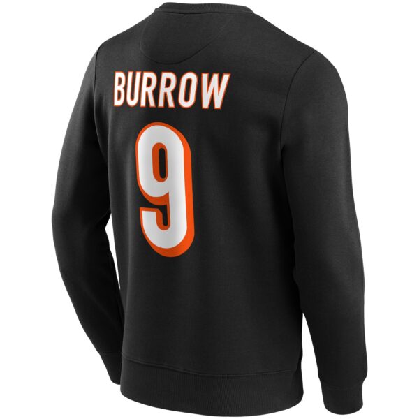 Cincinnati Bengals Home Name & Number Crew Sweatshirt - Joe Burrow - Mens - Big & Tall - Image 2
