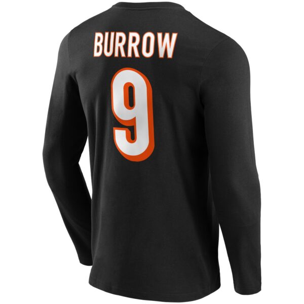 Cincinnati Bengals Home Name & Number Long Sleeve T-Shirt - Joe Burrow - Mens - Image 2