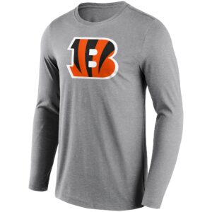 Cincinnati Bengals Neutral Colour Logo Long Sleeve T-Shirt - Mens