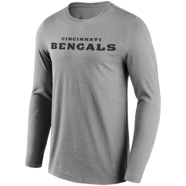 Cincinnati Bengals Neutral Colour Wordmark Long Sleeve T-Shirt - Mens