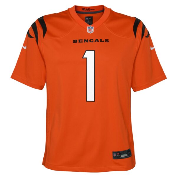 Cincinnati Bengals Nike Alternate Jersey - Orange - Ja'Marr Chase - Youth - Image 2