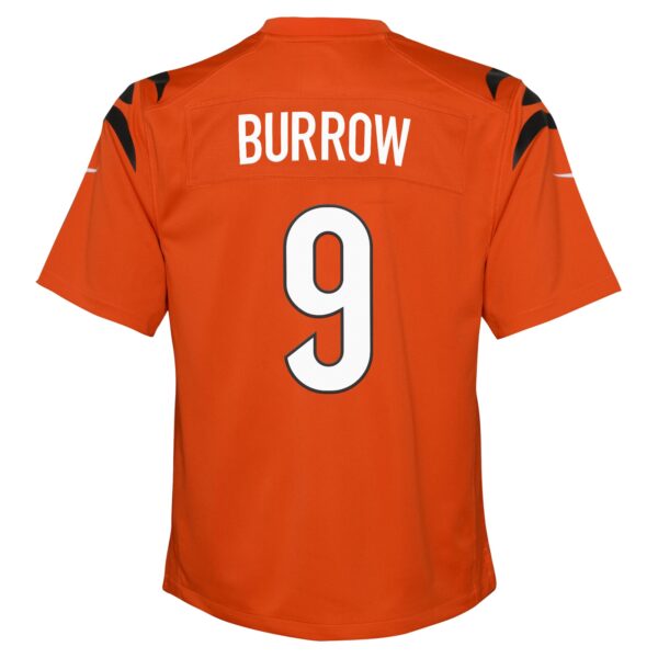 Cincinnati Bengals Nike Alternate Jersey - Orange - Joe Burrow - Youth - Image 3