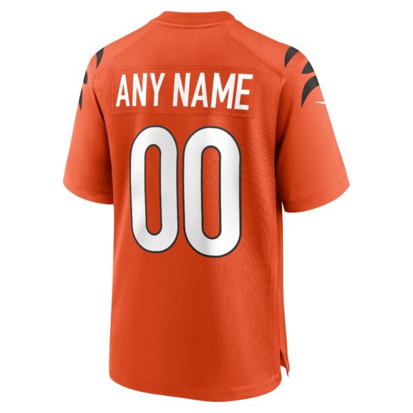 Cincinnati Bengals Nike Game Alternate Jersey - Orange - Custom - Mens - Image 2