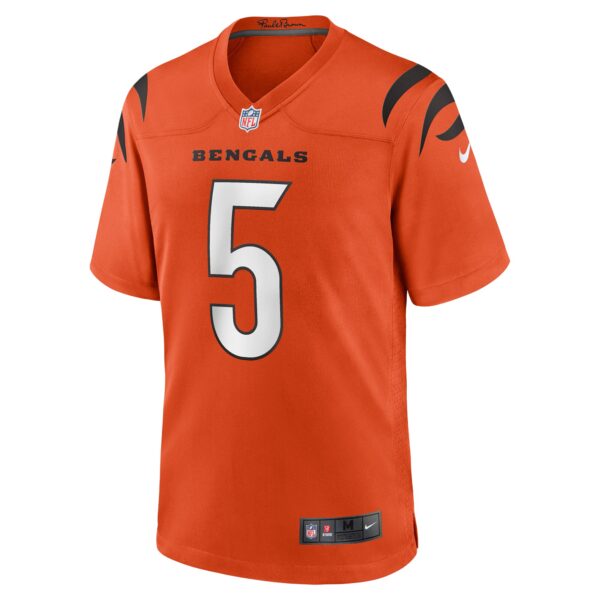 Cincinnati Bengals Nike Game Alternate Jersey - Orange - Tee Higgins - Mens - Image 2