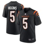 Cincinnati Bengals Nike Game Home Team Colour Jersey - Black - Tee Higgins - Mens