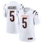Cincinnati Bengals Nike Game Road Jersey - White - Tee Higgins - Mens