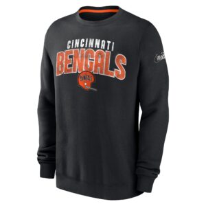 Cincinnati Bengals Nike Rewind Club Crew Fleece - Mens