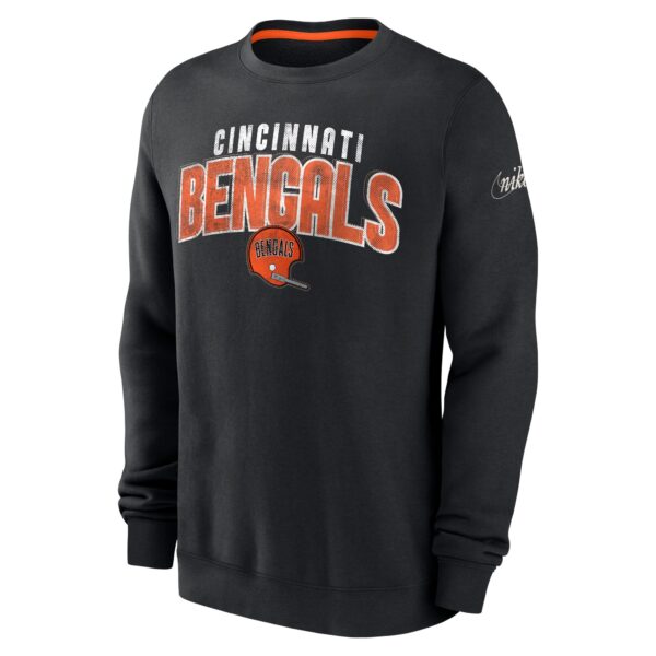Cincinnati Bengals Nike Rewind Club Crew Fleece - Mens