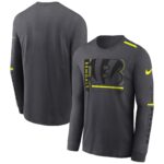 Cincinnati Bengals Nike VOLT Long Sleeve Dri Fit Cotton T-Shirt - Mens