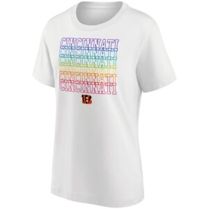 Cincinnati Bengals Pride Graphic T-Shirt - White - Womens