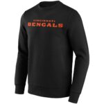 Cincinnati Bengals Primary Colour Wordmark Crew Sweatshirt - Mens