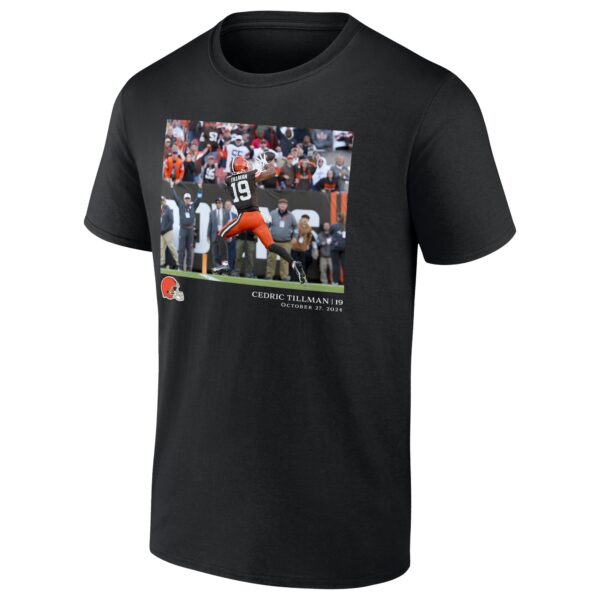 Cleveland Browns Cedric Tillman Flash Features T-Shirt Week 8 - Black - Mens - Image 2