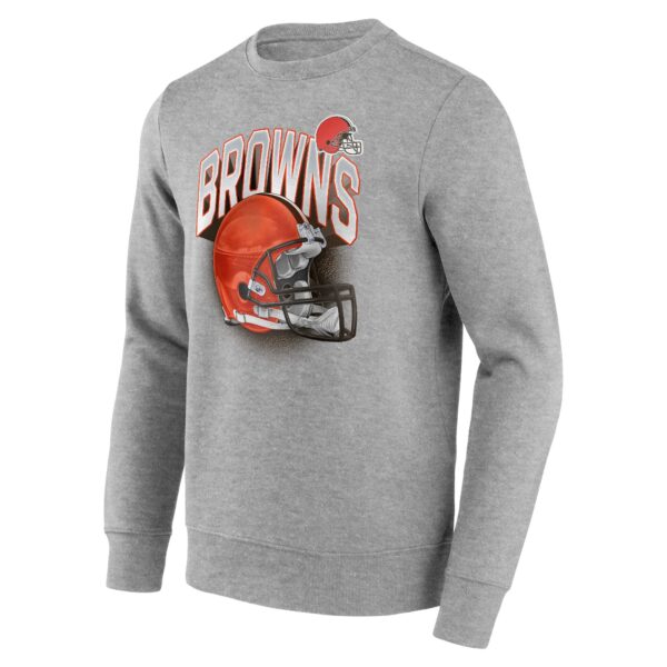 Cleveland Browns End Around Helmet Graphic Crew Sweatshirt - Mens - Image 2