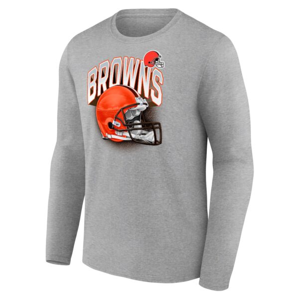 Cleveland Browns End Around Helmet Graphic Long Sleeve T-Shirt - Mens - Image 2