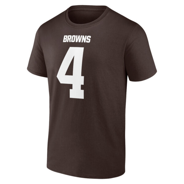 Cleveland Browns Name & Number Graphic T-Shirt - Deshaun Watson 4 - Mens - Image 2