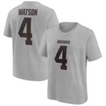 Cleveland Browns Name & Number Graphic T-Shirt - Deshaun Watson 4 - Youth