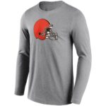 Cleveland Browns Neutral Colour Logo Long Sleeve T-Shirt - Mens