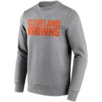 Cleveland Browns Neutral Colour Wordmark Crew Sweatshirt - Mens - Big & Tall