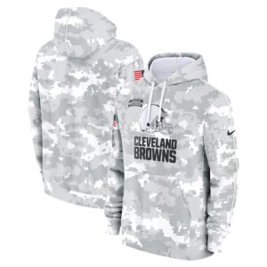 Cleveland Browns Nike 2024 Salute to Service Club Fleece Hoodie - Mens