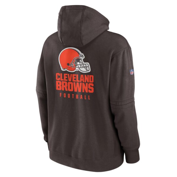 Cleveland Browns Nike Sideline Club Fleece Pullover Hoodie - Mens - Image 2
