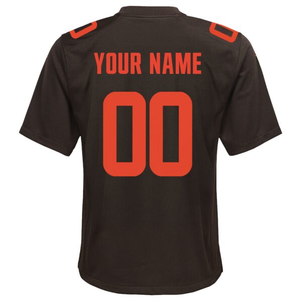 Cleveland Browns Nike Game Alternate Jersey - Custom - Youth - Image 2