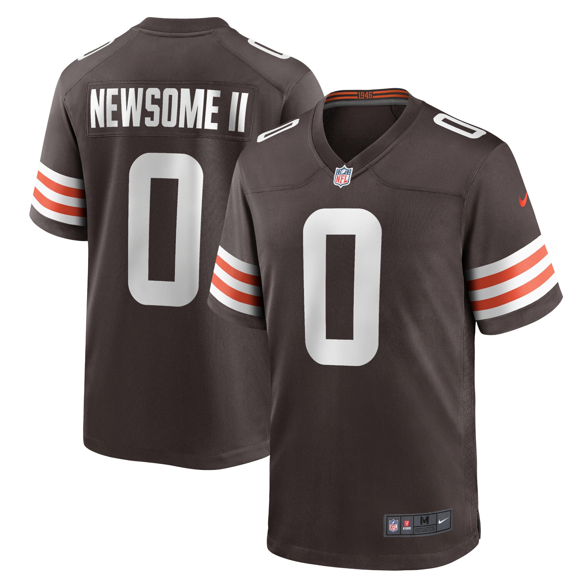 Cleveland Browns Nike Game Home Jersey - Brown - Greg Newsome II - Mens