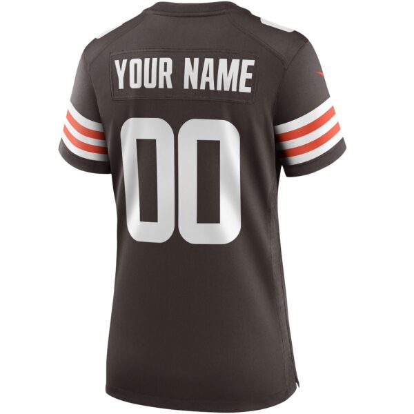 Cleveland Browns Nike Game Home Jersey - Custom - Womens - Image 2