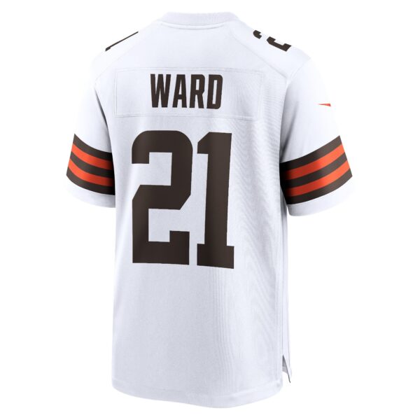 Cleveland Browns Nike Game Road Jersey - White - Denzel Ward - Mens - Image 2