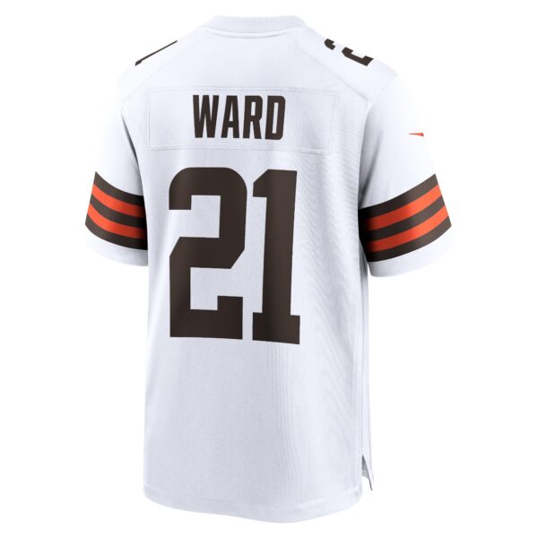Cleveland Browns Nike Game Road Jersey - White - Denzel Ward - Youth - Image 2