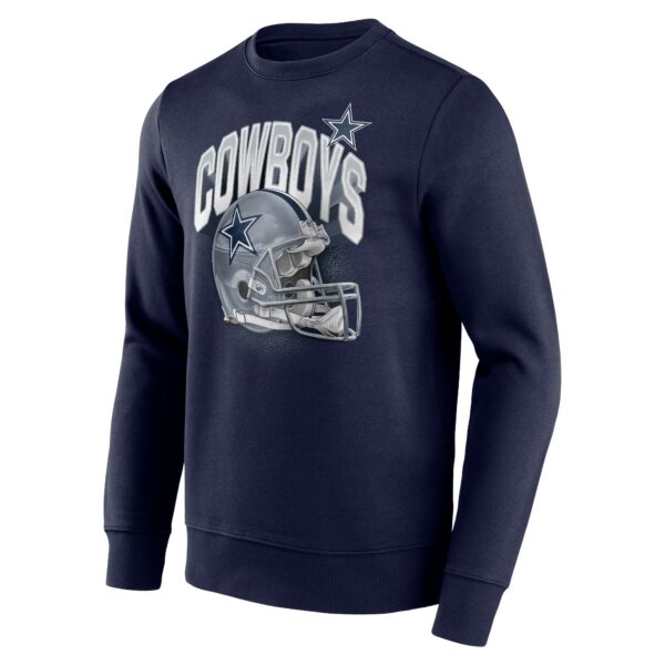 Dallas Cowboys End Around Helmet Graphic Crew Sweatshirt - Mens - Image 2