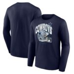 Dallas Cowboys End Around Helmet Graphic Long Sleeve T-Shirt - Mens