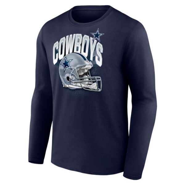 Dallas Cowboys End Around Helmet Graphic Long Sleeve T-Shirt - Mens - Image 2